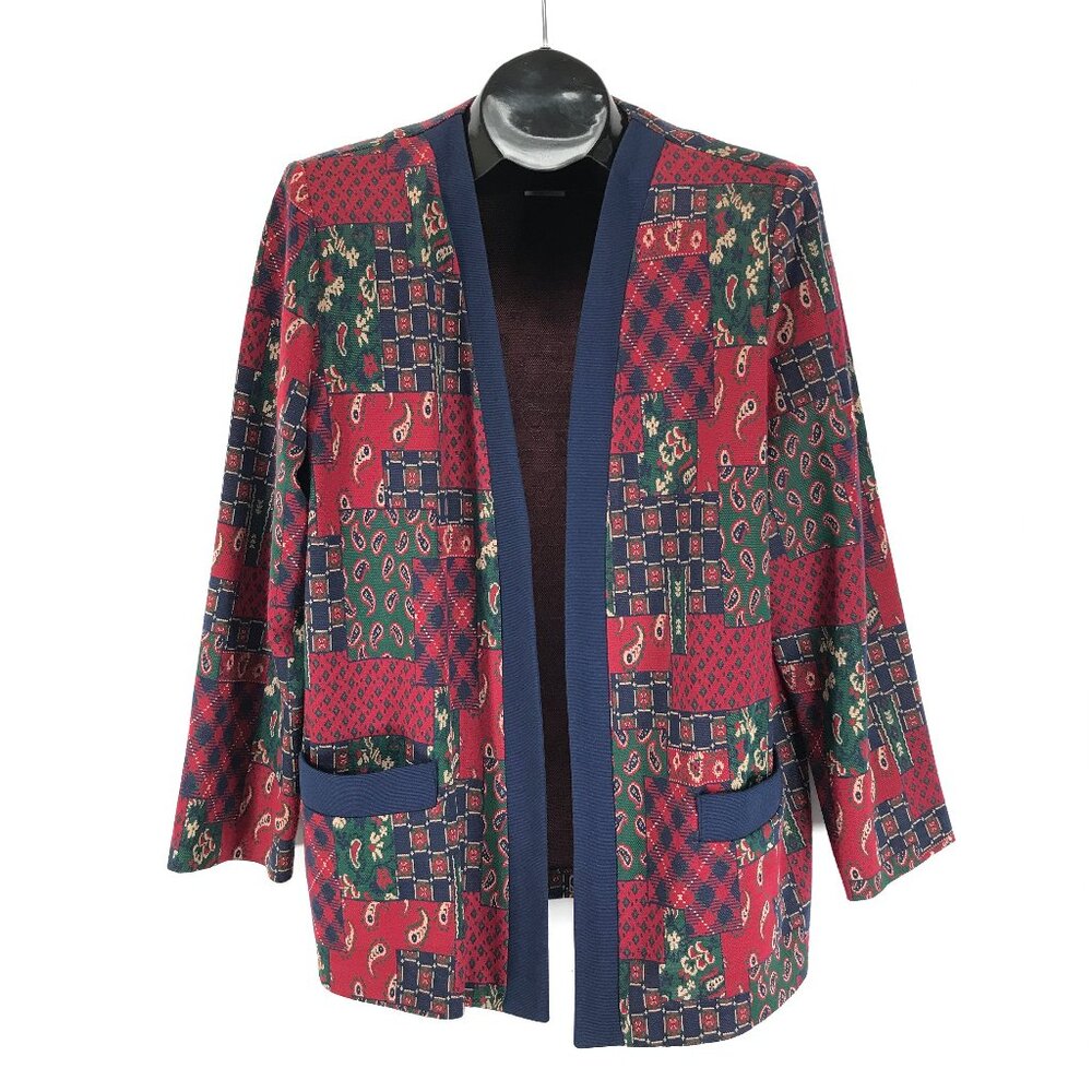 Vintage D'Allaird's Open Front Knit Cardigan Women's Plus Size 16 Holiday Winter